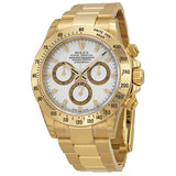 Rolex Cosmograph Daytona White Dial 18K Yellow Gold Oyster Bracelet Automatic Men's Watch 116528WSO#116528-WSO - Watches of America