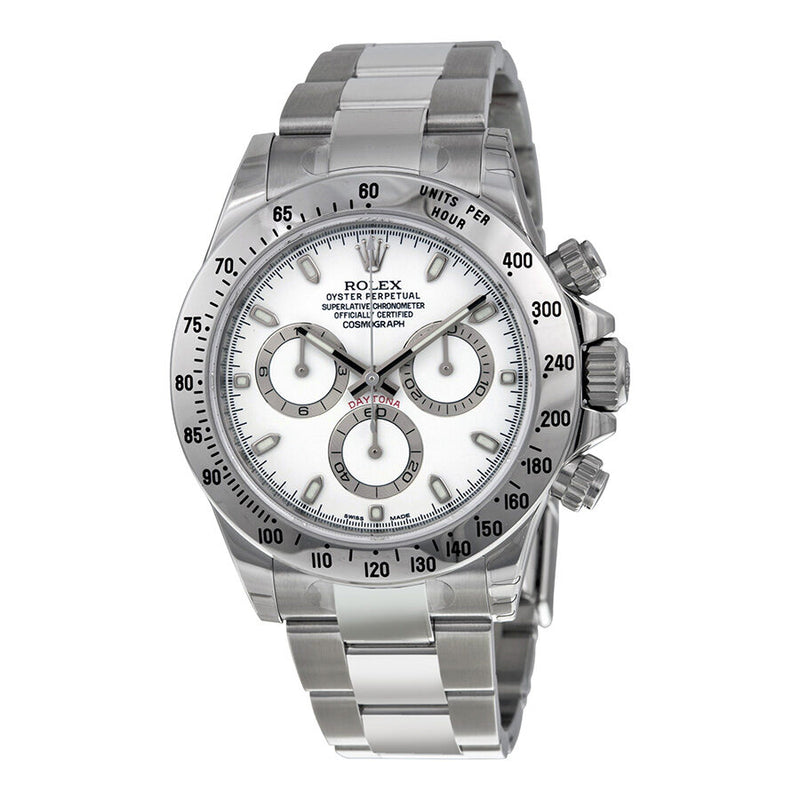 Rolex Cosmograph Daytona White Dial Stainless Steel Oyster Bracelet Automatic Men's Watch 116520WSO#116520-WSO - Watches of America