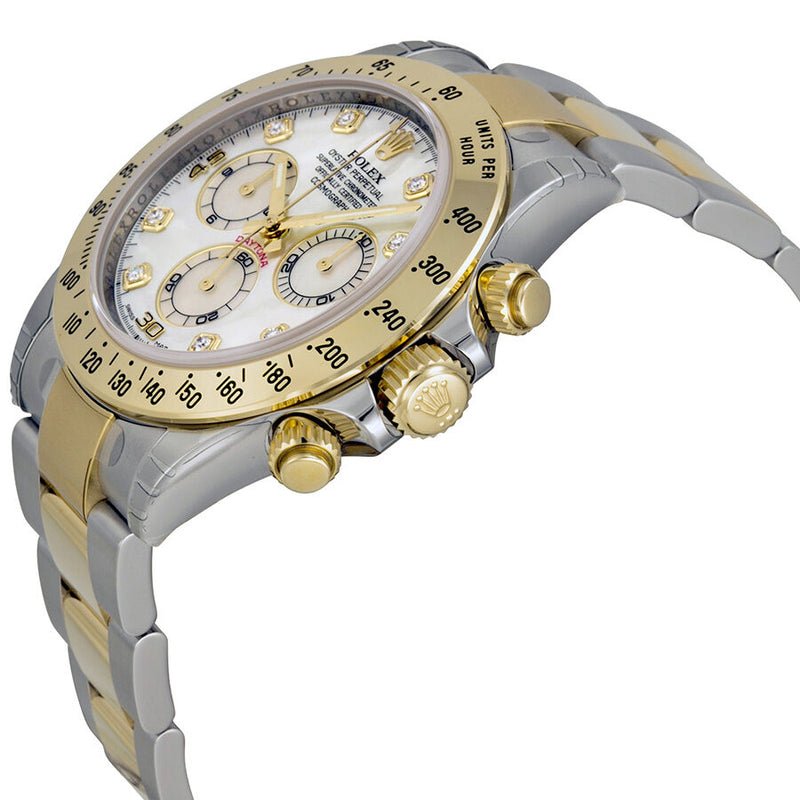 Rolex Cosmograph Daytona White Mother of Pearl Dial Stainless steel and 18K Yellow Gold Oyster Bracelet Automatic Men's Watch 116523MDO #116523-MDO - Watches of America #2