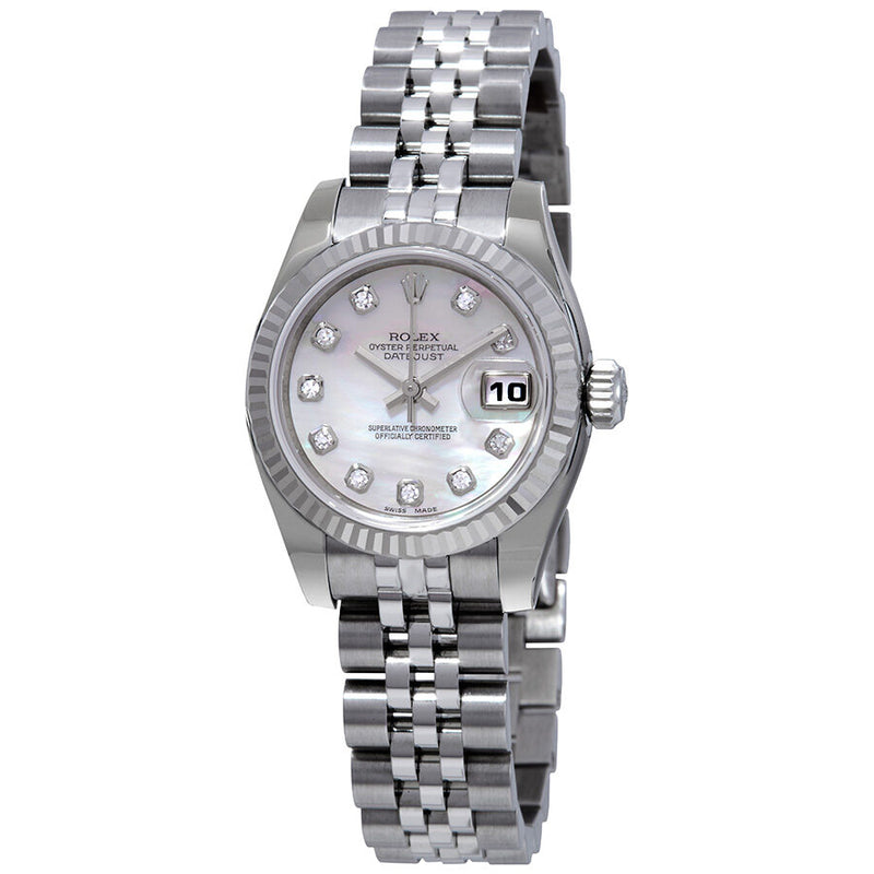 Rolex Datejust 26 Automatic Diamond Ladies Stainless Steel Jubilee Watch #179174PMDJ - Watches of America