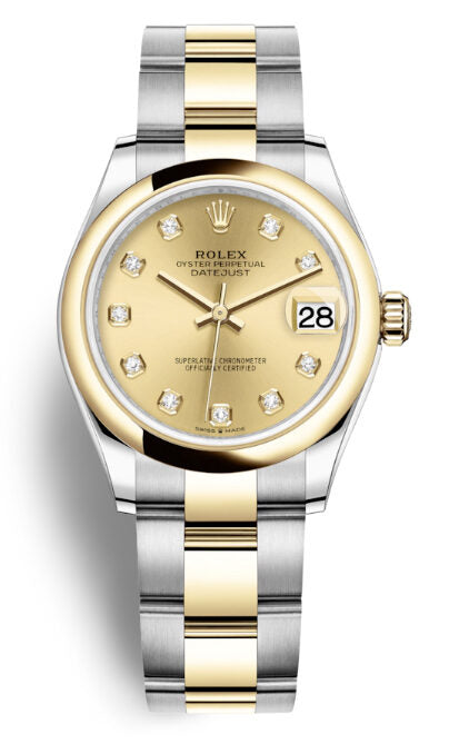 Rolex Datejust 31 Automatic Diamond Champagne Dial Ladies Watch #278243CDO - Watches of America
