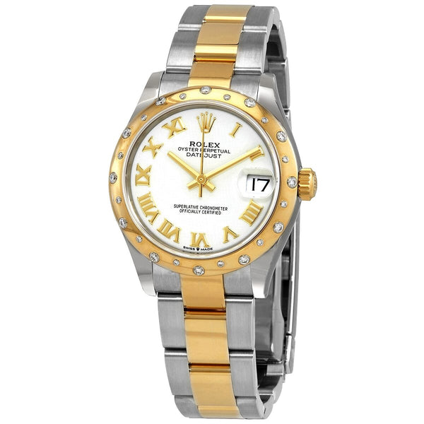 Rolex Datejust 31 Automatic White Dial Ladies Steel and 18kt Yellow Gold Oyster Watch #278343WRO - Watches of America