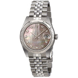 Rolex Datejust 31 Black Mother of Pearl Dial Automatic Ladies Watch #178274BMDJ - Watches of America