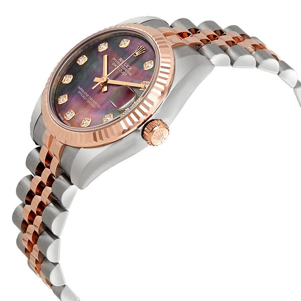 Rolex Datejust 31 Black Mother of Pearl Diamond Dial Automatic Ladies Watch #178271BKMDJ - Watches of America #2