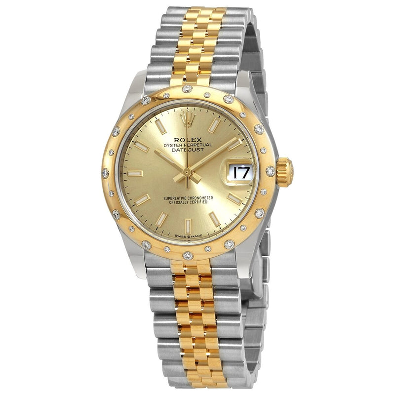 Rolex Datejust 31 Champagne Dial Automatic Ladies Steel and 18kt Yellow Gold Jubilee Watch #278343CSJ - Watches of America