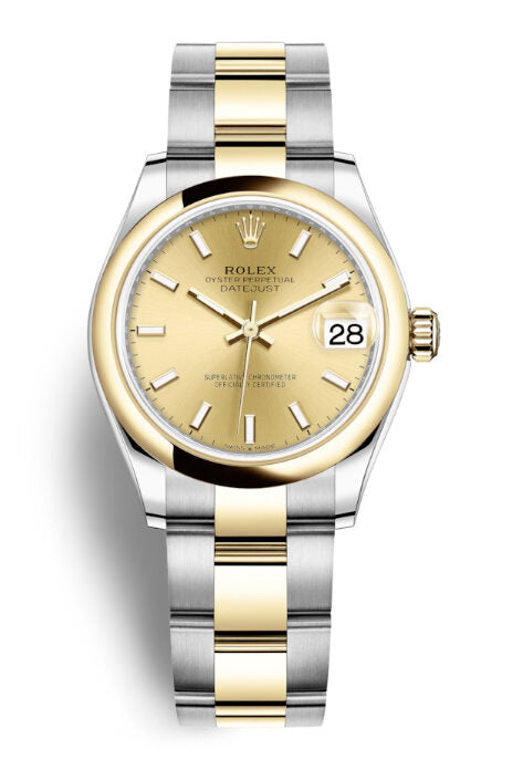 Rolex Datejust 31 Champagne Dial Automatic Ladies Steel and 18kt Yellow Gold Oyster Watch #278243CSO - Watches of America