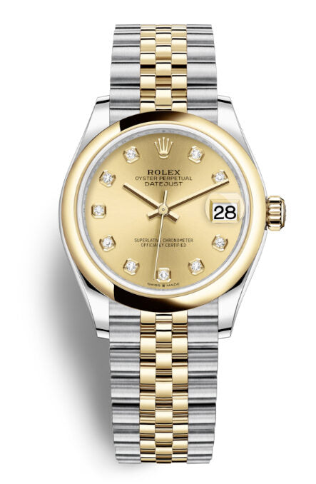 Rolex Datejust 31 Champagne Diamond Dial Automatic Ladies Steel and 18kt Yellow Gold Jubilee Watch #278243CDJ - Watches of America