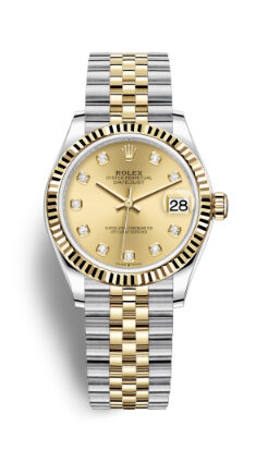 Rolex Datejust 31 Champagne Diamond Dial Automatic Ladies Steel and 18kt Yellow Gold Jubilee Watch #278273CDJ - Watches of America