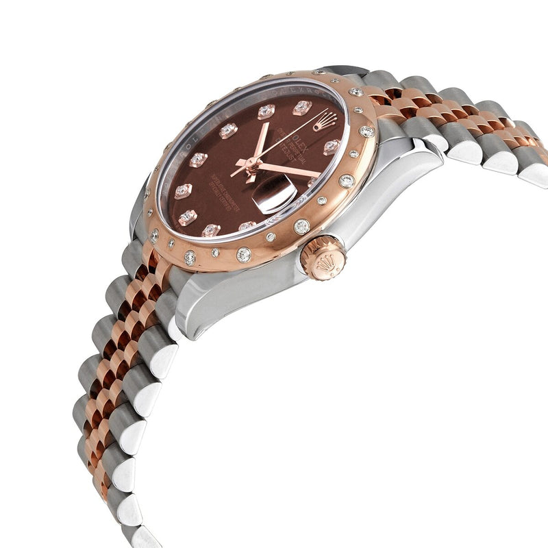 Rolex Datejust 31 Chocolate Diamond Dial Automatic Ladies Steel and 18kt Pink Gold Jubilee Watch #278341CHDJ - Watches of America #2