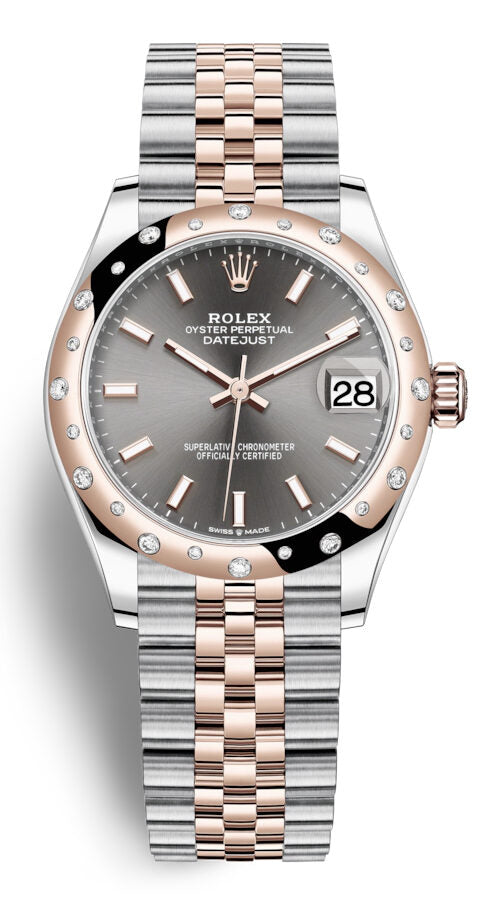 Rolex Datejust 31 Dark Rhodium Automatic Diamond Ladies Watch #278341DRSJ - Watches of America