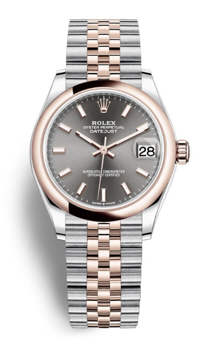 Rolex Datejust 31 Dark Rhodium Dial Automatic Ladies Steel and 18kt Everose Gold Jubilee Watch #278241DRSJ - Watches of America