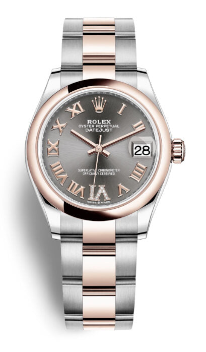 Rolex Datejust 31 Dark Rhodium Dial Automatic Ladies Steel and 18kt Everose Gold Oyster Watch #278241DRRDO - Watches of America