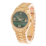 Rolex Datejust 31 Malachite Diamond Dial Ladies 18kt Yellow Gold President Watch #278278MLRDP - Watches of America #3