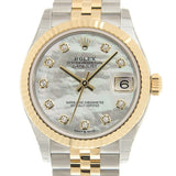 Rolex Datejust 31 Mother of Pearl Diamond Dial Automatic Ladies Steel and 18kt Yellow Gold Jubilee Watch #278273MDJ - Watches of America