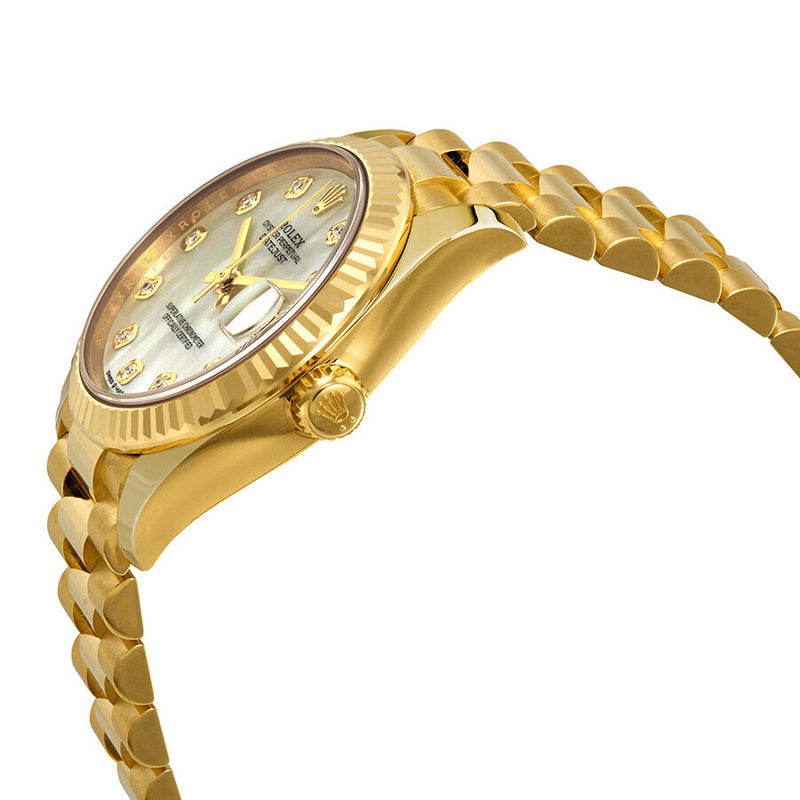 Rolex Datejust 31 Mother of Pearl Diamond Dial Ladies 18kt Yellow Gold President Watch #278278MDP - Watches of America #2