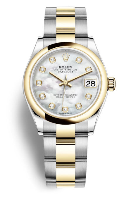 Rolex Datejust 31 Mother of Pearl Diamond Dial Ladies Steel and 18kt Yellow Gold Jubilee Watch #278243MDO - Watches of America
