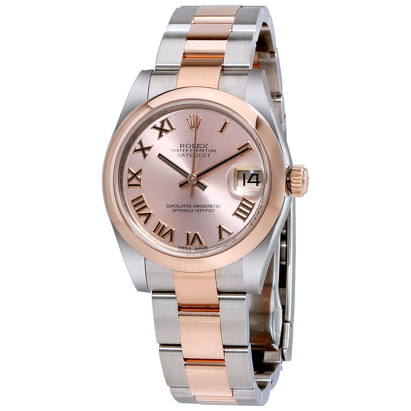 Rolex Datejust 31 Pink Dial Steel and 18K Rose Gold Oyster Ladies Watch #178241PRO - Watches of America