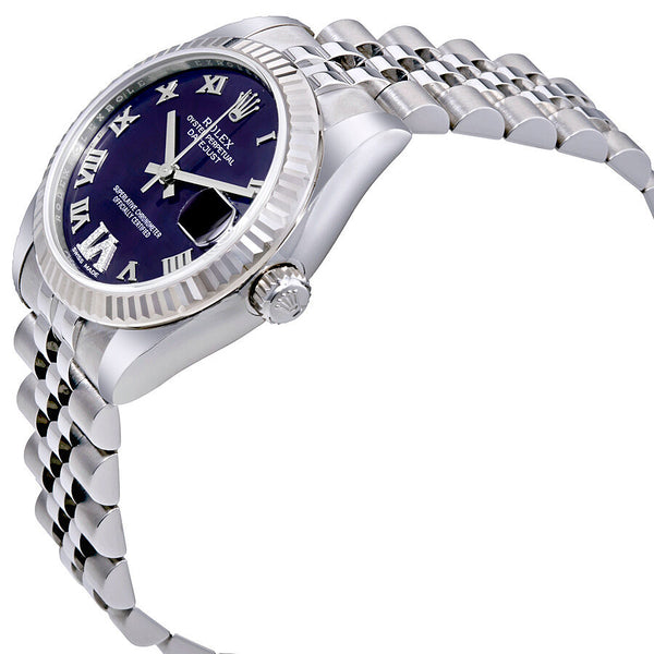 Rolex Datejust 31 Purple Dial Diamond Stainless Steel 18K White Gold Ladies Watch #178274PURDJ - Watches of America #2