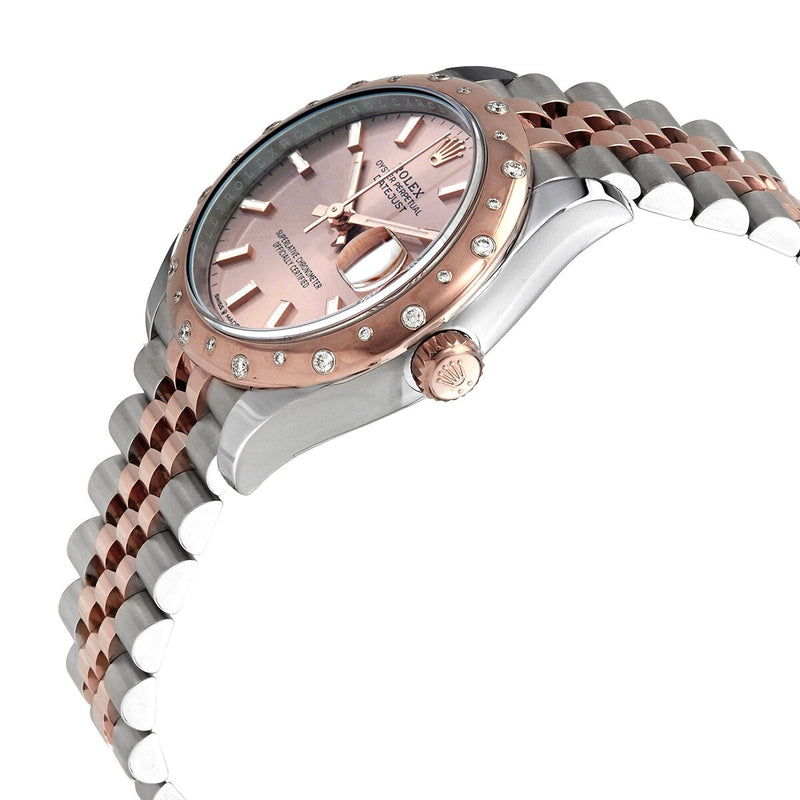 Rolex DateJust 31 Rose Dial Automatic Ladies Stainless Steel 18kt Everose Gold Jubliee Watch #278341PSJ - Watches of America #2