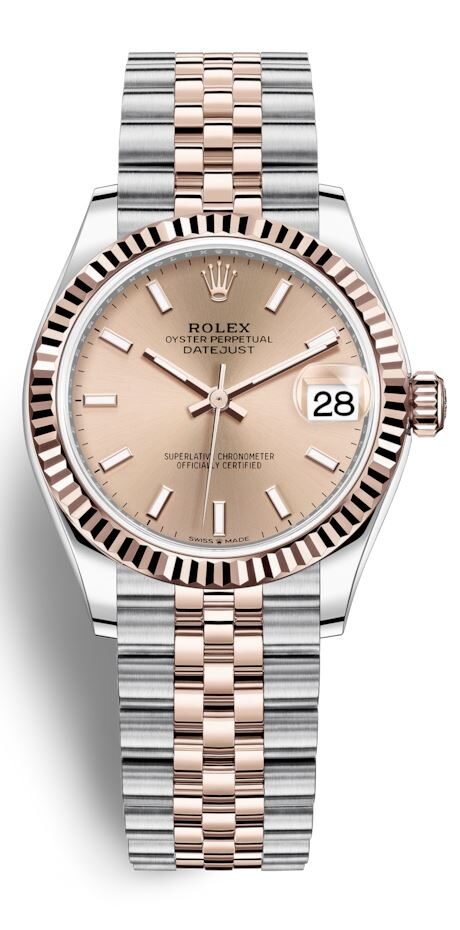 Rolex Datejust 31 Rose Dial Automatic Ladies Steel and 18kt Everose Gold Jubilee Watch #278271PKSJ - Watches of America