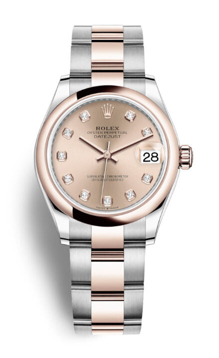 Rolex Datejust 31 Rose Dial Automatic Ladies Steel and 18kt Everose Gold Oyster Watch #278241PDO - Watches of America