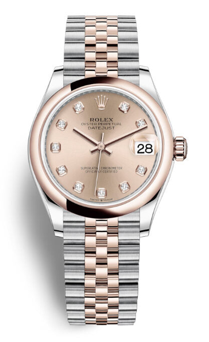 Rolex Datejust 31 Rose Diamond Dial Automatic Ladies Steel and 18kt Everose Gold Jubilee Watch #278241PDJ - Watches of America