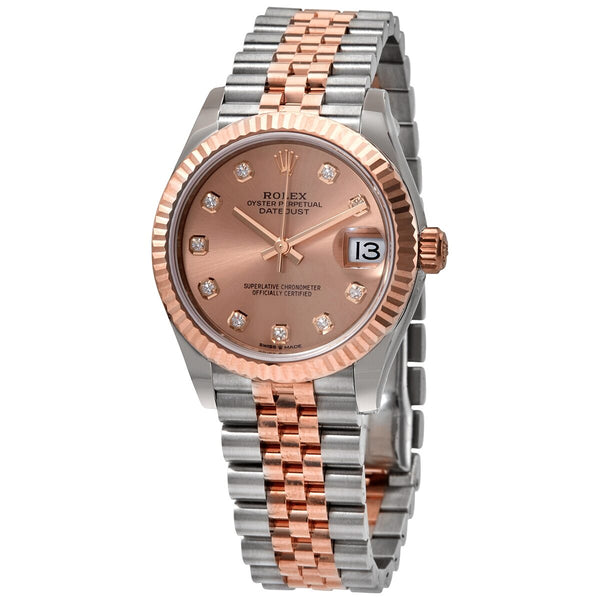 Rolex Datejust 31 Rose Diamond Dial Automatic Ladies Steel and 18kt Everose Gold Jubilee Watch #278271PKDJ - Watches of America