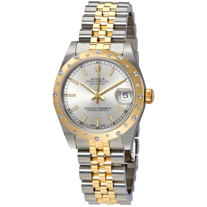 Rolex Datejust 31 Silver Dial Ladies Stainless Steel and 18kt Yellow Gold Jubilee Watch #178343SSJ - Watches of America