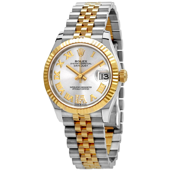 Rolex Datejust 31 Silver Diamond Dial Automatic Ladies Steel and 18kt Yellow Gold Jubilee Watch #278273SRDJ - Watches of America
