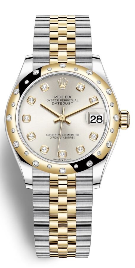 Rolex Datejust 31 Silver Diamond Dial Automatic Ladies Steel and 18kt Yellow Gold Jubilee Watch #278343SDJ - Watches of America