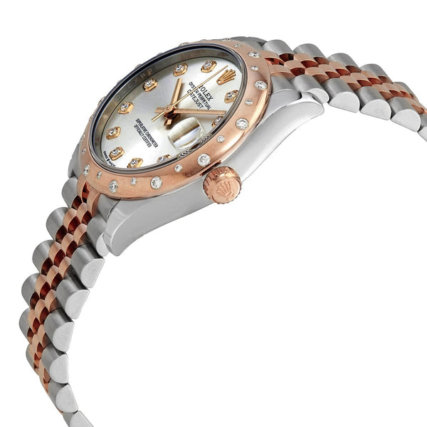 Rolex Datejust 31 Silver Diamond Dial Ladies Steel and 18kt Everose Gold Jubilee Watch #278341SDJ - Watches of America #2