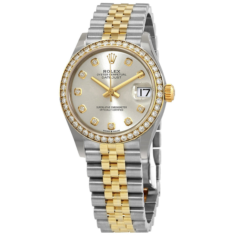 Rolex Datejust 31 Silver Diamond Dial Ladies Steel and 18kt Yellow Gold Jubilee Watch #278383SDJ - Watches of America