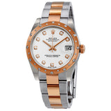 Rolex Datejust 31 White Diamond Dial Ladies Steel and 18K Everose Gold  Oyster Watch #178341WDO - Watches of America