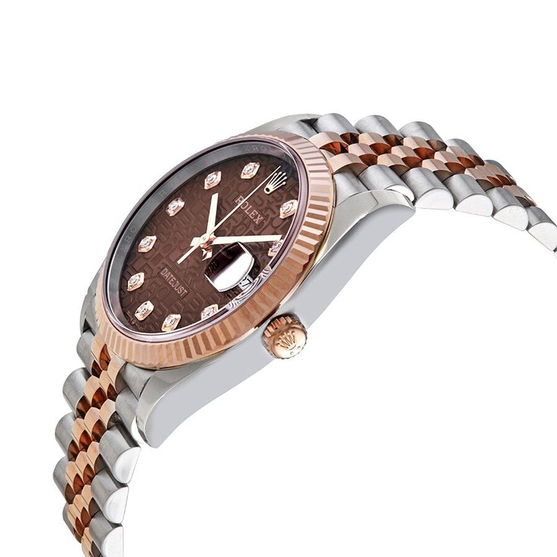 Rolex Datejust 36 Automatic Chocolate Jubilee Diamond Dial Men's Oyster Watch #126231CHJDJ - Watches of America #2