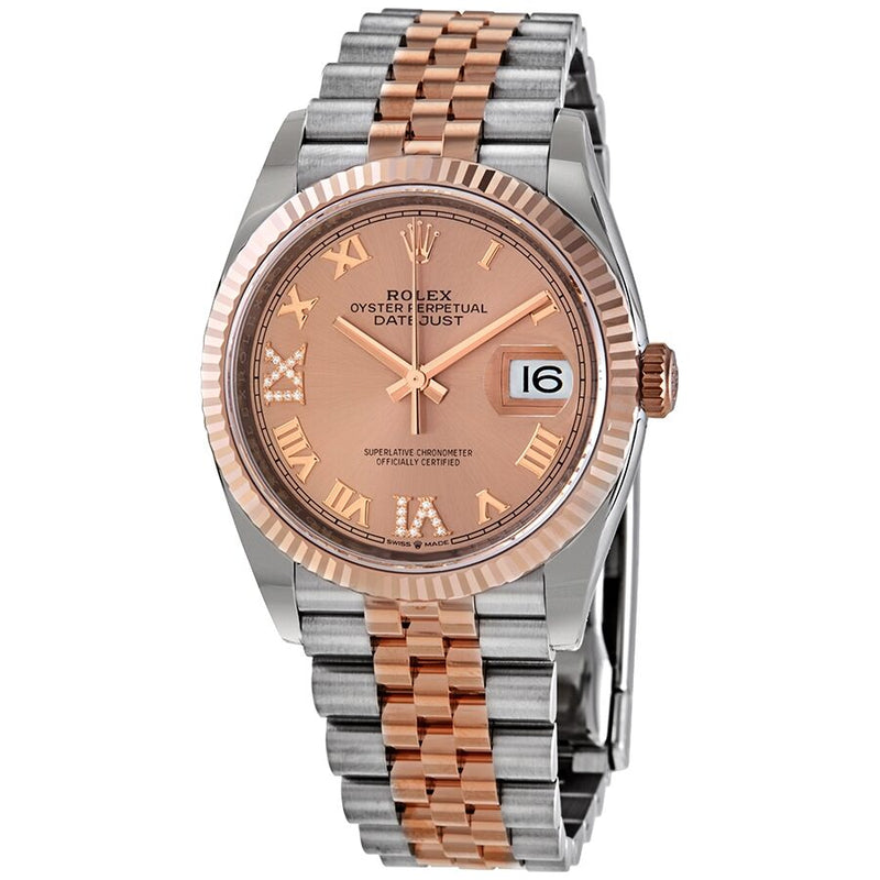 Rolex Datejust 36 Automatic Pink Diamond Dial Men's Steel and 18kt Everose Gold Jubilee Watch PKRDJ#126231 - Watches of America