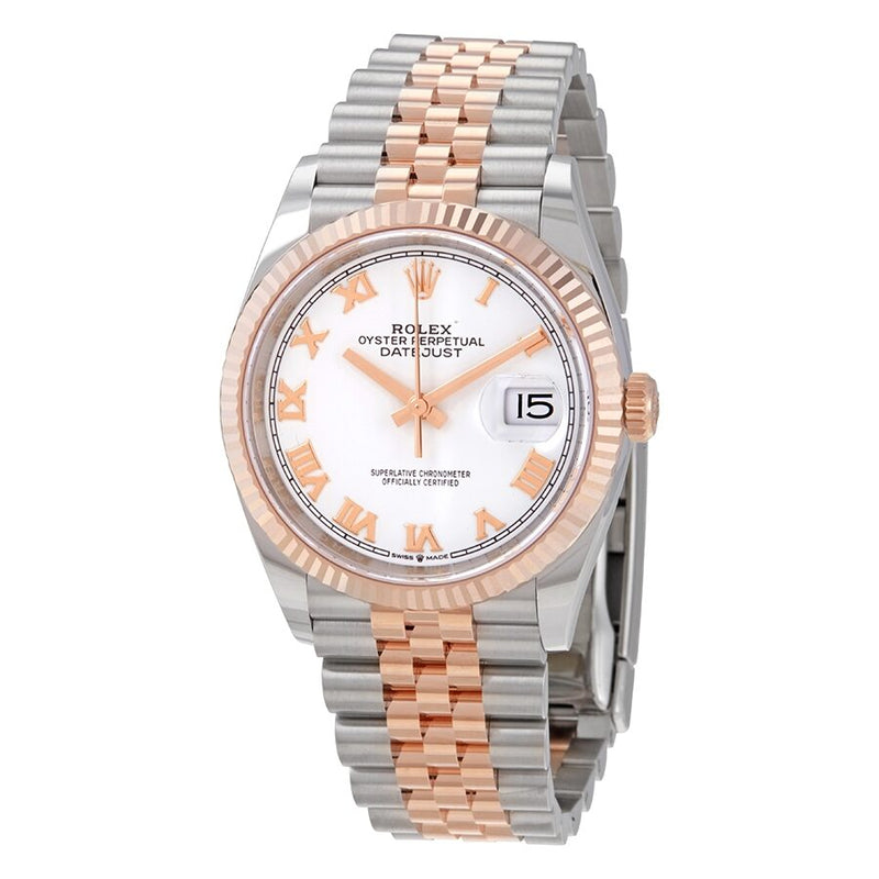 Rolex Datejust 36 Automatic White Dial Men's Steel and 18kt Everose Gold Jubilee Watch #126231WRJ - Watches of America