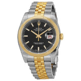 Rolex Datejust 36 Black Dial Stainless Steel and 18K Yellow Gold Jubilee Bracelet Automatic Men's Watch #116203BKSJ - Watches of America