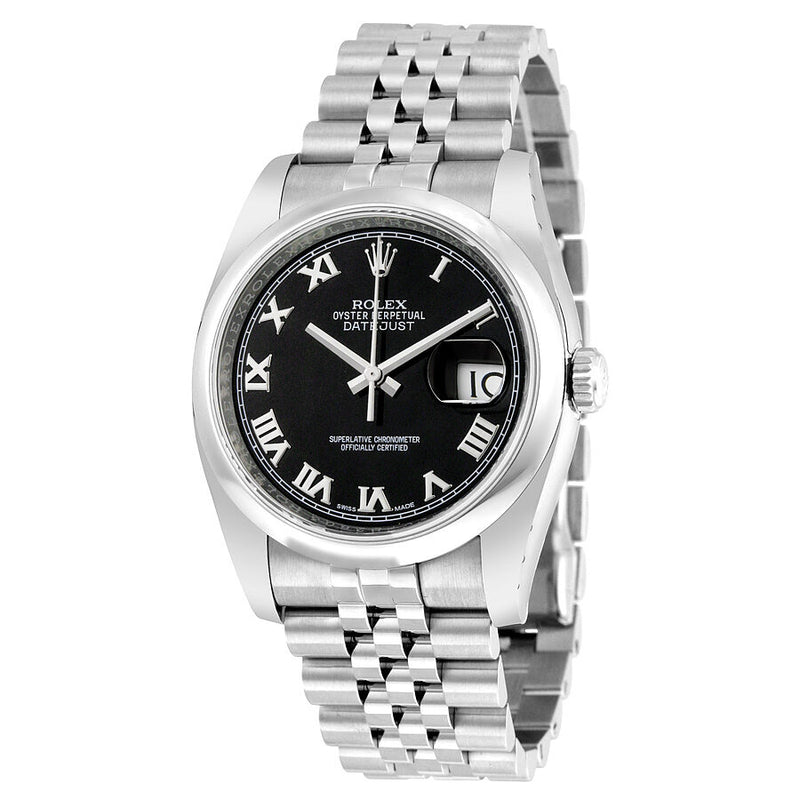 Rolex Datejust 36 Black Dial Stainless Steel Jubilee Bracelet Automatic Men's Watch 116200BKRJ#116200-BKRJ - Watches of America