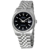 Rolex Datejust 36 Black Dial Stainless Steel Jubilee Bracelet Automatic Men's Watch 116200BKSJ#116200/63600 - Watches of America