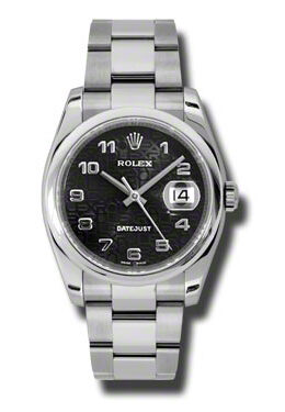 Rolex Datejust 36 Black Dial Stainless Steel Oyster Bracelet Automatic Men's Watch #116200BKJAO - Watches of America