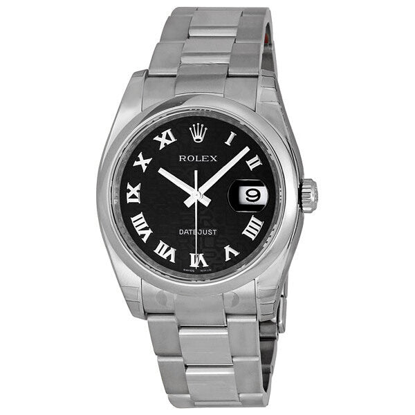 Rolex Datejust 36 Black Dial Stainless Steel Oyster Bracelet Automatic Men's Watch #116200BKJRO - Watches of America