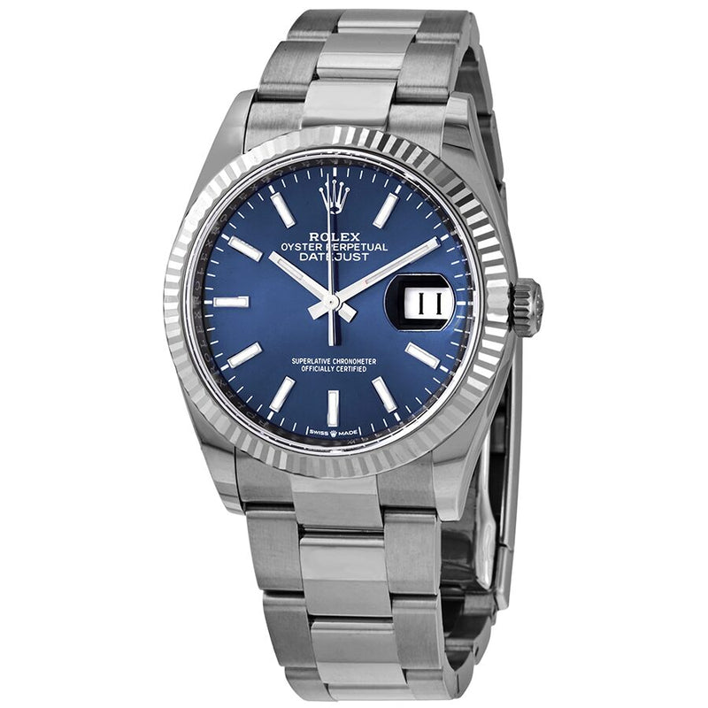 Rolex Datejust 36 Blue Dial Automatic Oyster Ladies Watch #126234BLSO - Watches of America