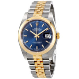 Rolex Datejust 36 Blue Dial Stainless Steel and 18K Yellow Gold Jubilee Bracelet Automatic Men's Watch #116203BLSJ - Watches of America