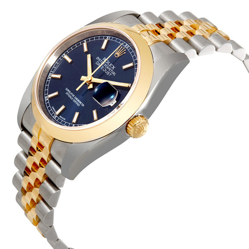 Rolex Datejust 36 Blue Dial Stainless Steel and 18K Yellow Gold Jubilee Bracelet Automatic Men's Watch #116203BLSJ - Watches of America #2