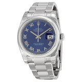Rolex Datejust 36 Blue Dial Stainless Steel Oyster Bracelet Automatic Men's Watch #116200BLRO - Watches of America