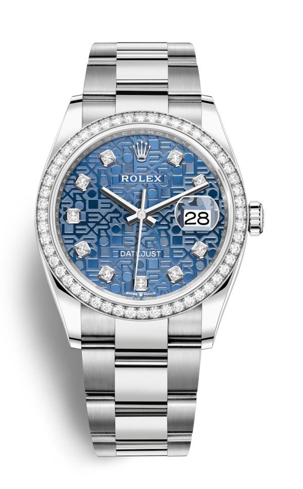 Rolex Datejust 36 Blue Jubilee Diamond Dial Automatic Unisex Oyster Watch #126284BLJDO - Watches of America
