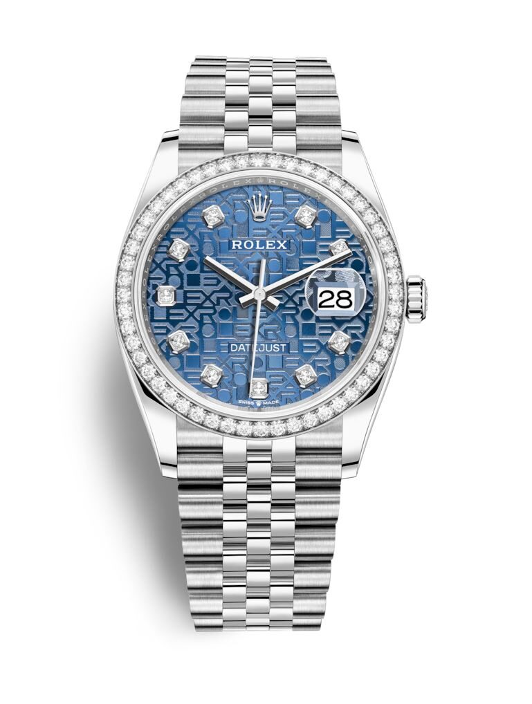 Rolex Datejust 36 Blue Jubilee Diamond Diall Automatic Unisex Watch #126284BLJDJ - Watches of America