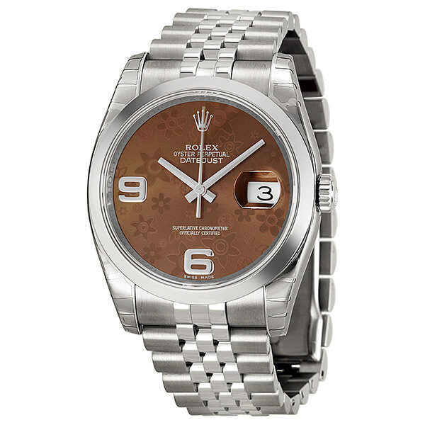 Rolex Datejust 36 Bronze Floral Dial Stainless Steel Jubilee Bracelet Automatic Ladies Watch #116200BRFAJ - Watches of America