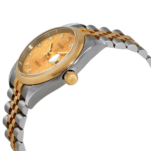Rolex Datejust 36 Champagne Dial Stainless Steel and 18K Yellow Gold Jubilee Bracelet Automatic Men's Watch #116203CJDJ - Watches of America #2