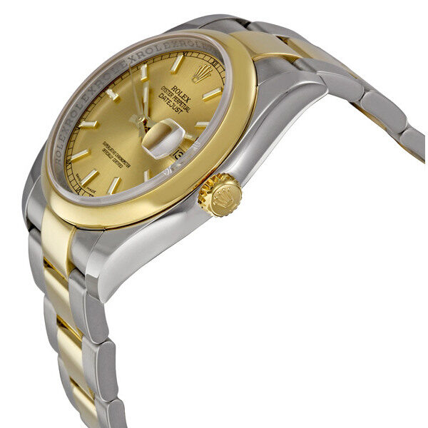 Rolex Datejust 36 Champagne Dial Stainless Steel and 18K Yellow Gold Oyster Bracelet Automatic Men's Watch 116203CSO #116203-CSO - Watches of America #2